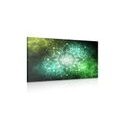 CANVAS PRINT MANDALA WITH A GALACTIC BACKGROUND IN SHADES OF GREEN - PICTURES FENG SHUI - PICTURES