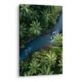 OBRAZ ZELENÝ RÁJ S PALMAMI - OBRAZY STROMY A LISTY - OBRAZY