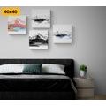 CANVAS PRINT SET MAGICAL LANDSCAPE IN THE STYLE OF A PAINTING - SET OF PICTURES - PICTURES