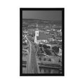 POSTER VIEW OF BRATISLAVA AT NIGHT IN BLACK AND WHITE - BLACK AND WHITE - POSTERS