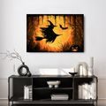 WANDBILD HEXE IM FLUG BEI MONDSCHEIN - HALLOWEEN- UND HORROR-BILDER - BILDER