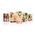 5-PIECE CANVAS PRINT MOTHER IN AN ABSTRACT DESIGN - ABSTRACT PICTURES{% if product.category.pathNames[0] != product.category.name %} - PICTURES{% endif %}