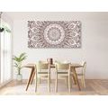 CANVAS PRINT MANDALA OF HARMONY ON A BROWN BACKGROUND - PICTURES FENG SHUI - PICTURES