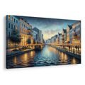 OBRAZ ROMANTICKÉ MĚSTO U VODY - OBRAZY MĚSTA - OBRAZY