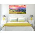 CANVAS PRINT HAYSTACKS IN THE CARPATHIAN MOUNTAINS - PICTURES OF NATURE AND LANDSCAPE - PICTURES