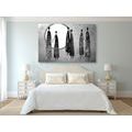 CANVAS PRINT AFRICAN WOMEN IN BLACK AND WHITE - BLACK AND WHITE PICTURES - PICTURES