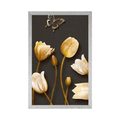 POSTER TULPEN MIT GOLDENEM MOTIV - BLUMEN - POSTER