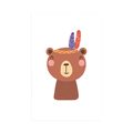 POSTER WITH MOUNT CUTE TEDDY BEAR WITH FEATHERS - ANIMALS - POSTERS