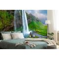 WALL MURAL MAJESTIC WATERFALL IN ICELAND - WALLPAPERS NATURE - WALLPAPERS