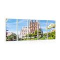 5-PIECE CANVAS PRINT CATHEDRAL IN BARCELONA - PICTURES OF CITIES - PICTURES