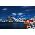 SELF ADHESIVE WALL MURAL NIGHT LANDSCAPE IN NORWAY - SELF-ADHESIVE WALLPAPERS - WALLPAPERS