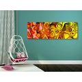 CANVAS PRINT CREATIVE ART IN SHADES OF RED AND YELLOW - ABSTRACT PICTURES - PICTURES