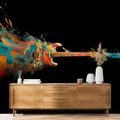 SELBSTKLEBENDE TAPETE BUNTE E-GITARRE IN BEWEGUNG - MUSIK FOTOTAPETEN - TAPETEN