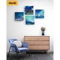 CANVAS PRINT SET BEAUTY OF THE NORTHERN LIGHTS - SET OF PICTURES - PICTURES