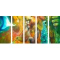 5-PIECE CANVAS PRINT POSEIDON BENEATH THE SEA SURFACE - ABSTRACT PICTURES - PICTURES