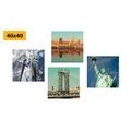 CANVAS PRINT SET WONDERS OF NEW YORK CITY - SET OF PICTURES - PICTURES