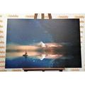 CANVAS PRINT BOAT AT SEA - PICTURES OF NATURE AND LANDSCAPE - PICTURES