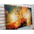 WANDBILD BAUM DES LEBENS MIT ABSTRAKTION DES UNIVERSUMS - BILDER MIT FENG SHUI-MOTIVEN - BILDER