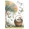OBRAZ DĚTSKÝ DEN MEZI STROMY A MOTÝLY - CHILDREN'S PICTURES OF FAIRY-TALE CREATURES - PICTURES
