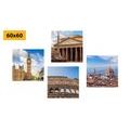 CANVAS PRINT SET DAZZLING CITIES - SET OF PICTURES - PICTURES