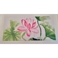 5-TEILIGES WANDBILD AQUARELL-LOTOSBLÜTE - BILDER BLUMEN - BILDER