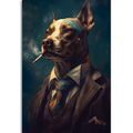 CANVAS PRINT ANIMAL GANGSTER DOG - PICTURES OF ANIMAL GANGSTERS - PICTURES