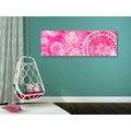 CANVAS PRINT MANDALA PINK WATERCOLOR - PICTURES FENG SHUI - PICTURES