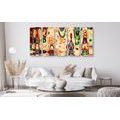 5-PIECE CANVAS PRINT MOTHER IN AN ABSTRACT DESIGN - ABSTRACT PICTURES - PICTURES