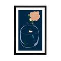 POSTER MIT PASSEPARTOUT ROMANTISCHE BLUME IN DER VASE - VASEN - POSTER