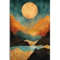 CANVAS PRINT SUNSET WITH A TOUCH OF LUXURY - PICTURES OF SUNRISE AND SUNSET - PICTURES