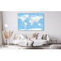 DECORATIVE PINBOARD STYLISH WORLD MAP - PICTURES ON CORK - PICTURES