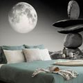 SELF ADHESIVE WALLPAPER STONES IN BLACK AND WHITE MOONLIGHT - SELF-ADHESIVE WALLPAPERS - WALLPAPERS