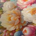 TABLOU BUJORI COLORAȚI ÎN PLINĂ FLOARE - TABLOU FLORI - TABLOURI