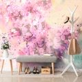 SELF ADHESIVE WALLPAPER PINK BRANCH OF FLOWERS - SELF-ADHESIVE WALLPAPERS - WALLPAPERS