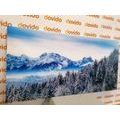 TABLEAU SUR TOILE – MONTAGNES GELÉES - TABLEAUX DE LA NATURE ET DES PAYSAGES - TABLEAUX