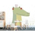 PAPIER PEINT CROCODILE MIGNON AVEC DES PLUMES - PAPIER PEINT POUR ENFANTS - PAPIER PEINT