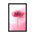 AFFICHE FLEUR ROSE DANS UN DESIGN ORIGINAL - FLEURS - AFFICHES