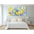 WANDBILD GELBE AQUARELLTULPEN - BILDER BLUMEN - BILDER