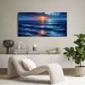 OBRAZ DRAMATICKÉ NEBE A MOŘE - OBRAZY VÝCHOD A ZÁPAD SLUNCE - OBRAZY