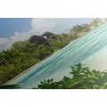 CANVAS PRINT BEAUTIFUL BEACH ON THE ISLAND OF LA DIGUE - PICTURES OF NATURE AND LANDSCAPE{% if product.category.pathNames[0] != product.category.name %} - PICTURES{% endif %}