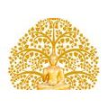 QUADRO BUDDHA CON L'ALBERO DELLA VITA - QUADRI FENG SHUI - QUADRI