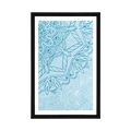 POSTER MIT PASSEPARTOUT MANDALA IM WINTERMOTIV - FENG SHUI - POSTER