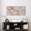 CANVASTAVLA 5-DELAD BEIGE ONYXSTRUKTUR - MARMORTAVLOR - TAVLOR