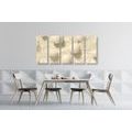 5-PIECE CANVAS PRINT LUXURY IN SEPIA DESIGN - BLACK AND WHITE PICTURES - PICTURES