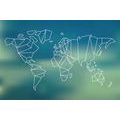 SELF ADHESIVE WALLPAPER STYLIZED WORLD MAP - SELF-ADHESIVE WALLPAPERS - WALLPAPERS