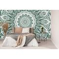 SELF ADHESIVE WALLPAPER MANDALA OF HARMONY ON A GREEN BACKGROUND - SELF-ADHESIVE WALLPAPERS - WALLPAPERS