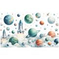 TAPETA DĚTSKÝ VESMÍRNÝ SVĚT S RAKETAMI - DĚTSKÉ TAPETY - TAPETY