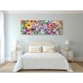 CANVAS PRINT FLOWERS IN A COLORFUL DESIGN - ABSTRACT PICTURES{% if product.category.pathNames[0] != product.category.name %} - PICTURES{% endif %}