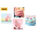 CANVAS PRINT SET FOR LOVERS OF SWEET TEMPTATION - SET OF PICTURES - PICTURES
