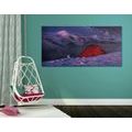 CANVAS PRINT TENT UNDER THE NIGHT SKY - PICTURES OF NATURE AND LANDSCAPE - PICTURES